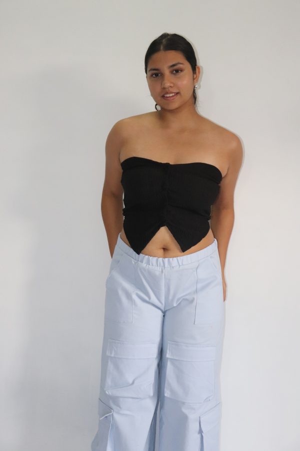 Button up Butterfly Crop Top