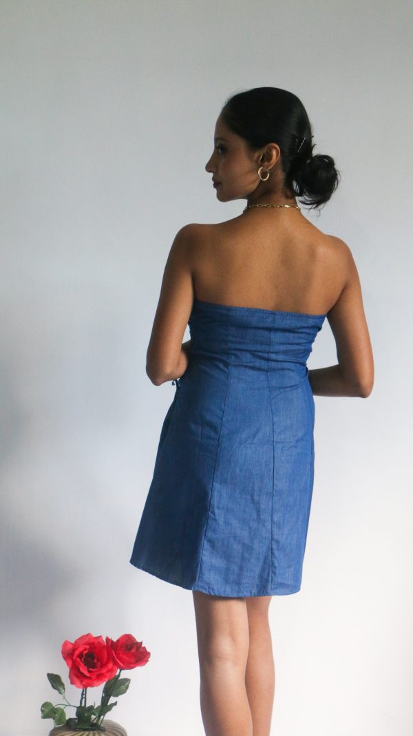 Denim Mini Dress - Image 3