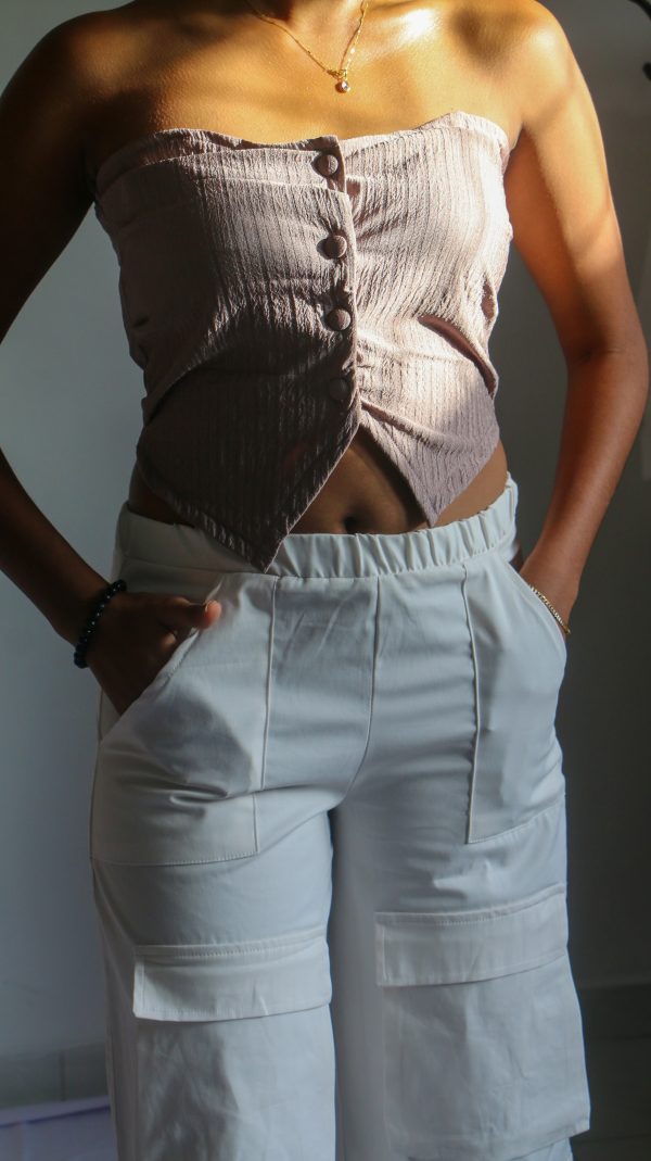 Button up Butterfly Crop Top - Image 4